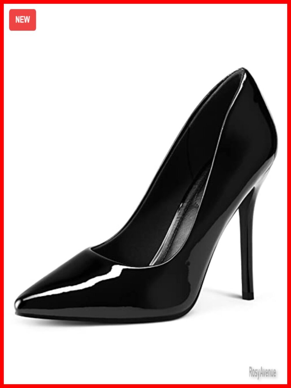 Women's 4" Stiletto Pumps Closed Pointed Toe Slip-On Dress Heels